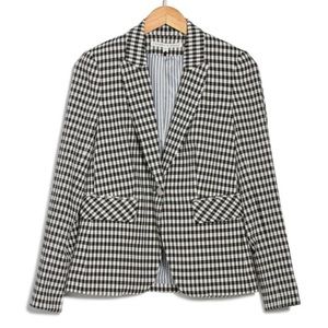 Veronica Beard Cutaway Checkered Dickey Jacket Blazer Size 0